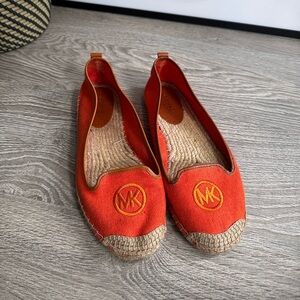 [PZ037] MICHAEL MICHAEL KORS ESPADRILLE FLATS IN ORANGE